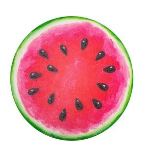 Watermelon Round Metal Magnet